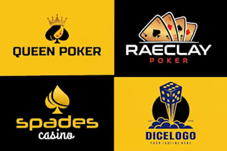 do unique elegant poker logo and poker chip design