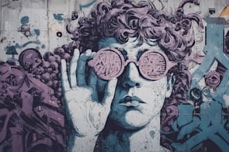 design graffiti wall art inspired digital illustrations