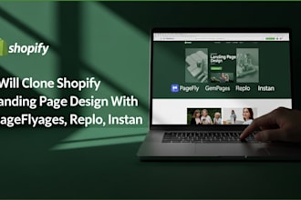 clone shopify landing page design with pagefly, gempages, replo, instant