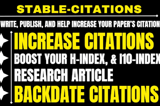 increase google scholar citation,write backdated and publish research article