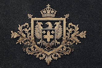 design a coat of arms regal heraldic family crest logo