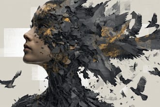 design unique digital collage art illustration