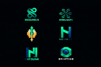 do modern minimalist startup, tech, and crypto logo design