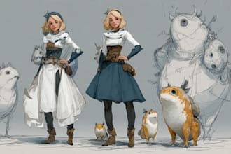 do character design and concept art for you