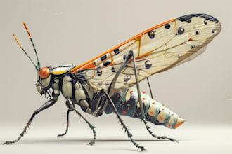 do realistic insect illustrations