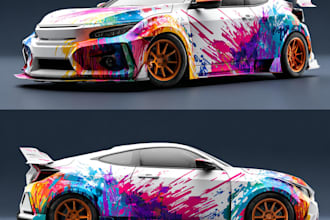 make a awesome car, van, vehicle wrap design and vehicle stickers