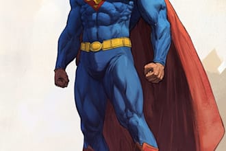 superhero character for comics