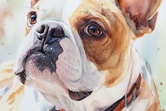 draw portrait of dog, cat or any pets