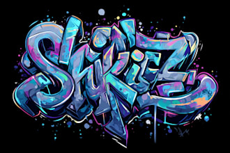 design graffiti logo for twitch, youtube or gaming