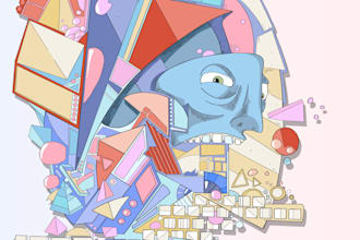 illustrate whatever you want in an inventive abstract style