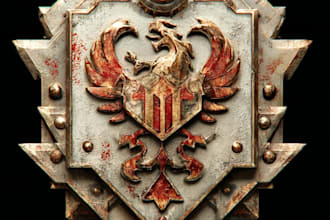 create modern church seal logo or coat of arms