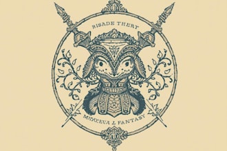 create a medieval vintage fantasy logo for your brand