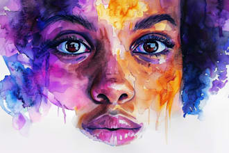 draw anything with watercolor illustration style
