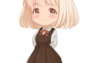 create detailed anime chibi illustration