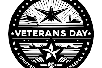design vintage veteran, military tactical, and badge logo