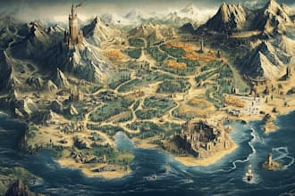 create your fantasy or concept world with a minimal map