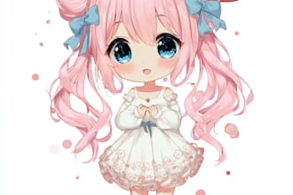 make custom kawaii chibi portrait