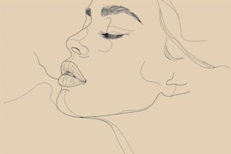 draw line art, minimalist line art illustration