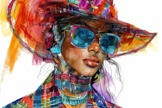 draw a realistic fashion illustration