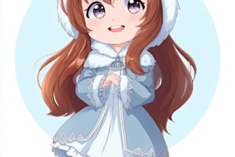 draw fantasy anime chibi character