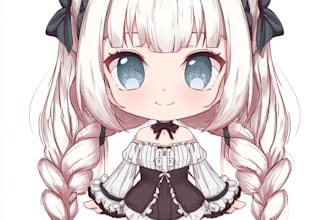 design cute chibi mascot character