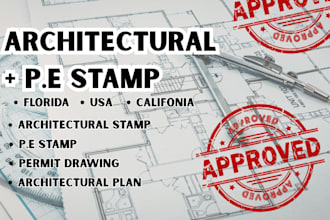 provide florida pe stamp, structural engineer, city permit drawings floor plans
