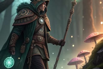 draw a fantasy character illustration