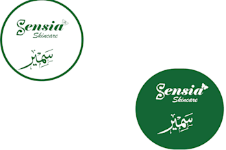 create skin care label, cosmetic logo and packaging