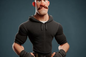 create high quality 3d character