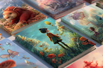 draw 3d children book illustrations and story books covers