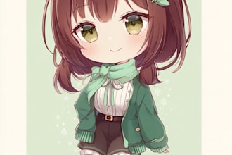 draw cartoon style anime chibi