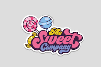 design a creative chocolate, sweets, or candy fitness logo