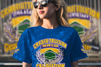 do custom unique class of senior graduation t shirt design