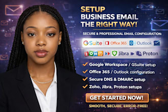 setup gsuite office 365 outlook zoho mail proton google workspace