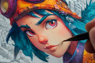 draw premium quality character illustration