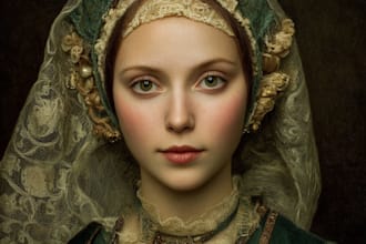 do renaissance art oil painting digital portrait