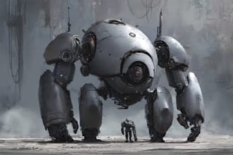 design spectacular robots, cyborgs and mechs