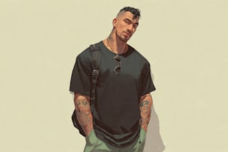 draw awesome illustration with realistic style