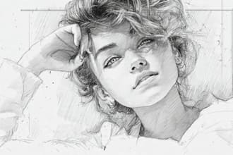 sketch pencil style digital art