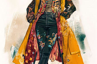draw fashion illustration, design collection