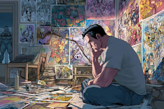 comic book illustration with comic book illustrator