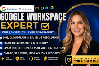 setup google workspace, fix dns, cloudflare and ssl issues