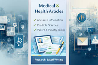 write professional healthcare or healthtech articles and blog posts