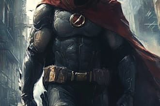 illustrate a superhero comic and marvel character