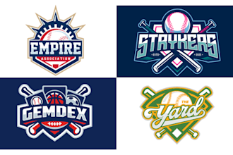 do baseball softball team jersey or sports club logo design