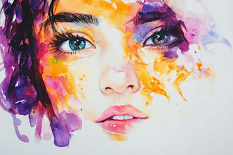 draw a unique watercolor illustration