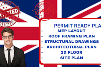 do architectural and engineering drawing floor plan pe stamp mep city permit