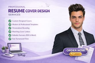 design resume cover, CV cover, ats resume, and cover letter