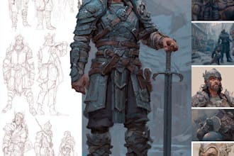 design fantasy character art and character art