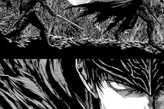 create an artwork or design in manga style